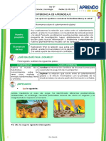 Jueves 21 de Octubre-Nos Informamos Sobre El Calentamiento Global