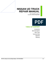 Nissan Ud Truck Repair Manual: Table of Content