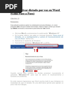 Cómo Activar Dictado Por Voz en Word