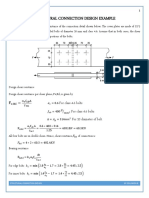 Structural Connection Design Example: For Class 4.6 Bolts For Class 4.6 Bolts For 20 Diameter of Bolt