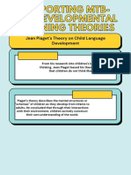 Jean Piaget's Theory On Child Language Development: Supporting Mtb-Mle Developmental Learning Theories