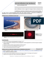 Activité Diffraction Interférence