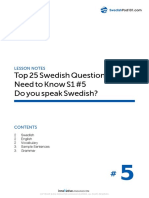 Top 25 Swedish Questions You Need To Know S1 #5 Do You Speak Swedish?