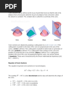 Equation of Conic Sections: Right Circular Cone