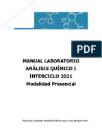 Manual Laboratorio Análisis Químico I Interciclo 2021 Modificado