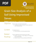 MODULE 2-EXPERIMENT NO. 5-Grain Size Analysis of A Soil Using Iimprovised Sieves