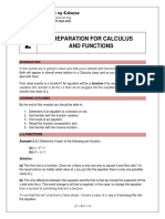 Preparation For Calculus and Functions: Pamantasan NG Cabuyao