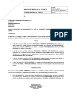 Respuesta de Servicio Al Cliente