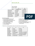 Prepositions of Place & Time-At-In-On