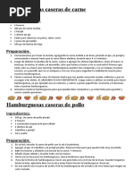 Recetas de Hamburguesas