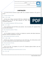 Atividade de Matematica Problemas de Subtracao Com Reserva 3 Ano e 4 Ano Respostas