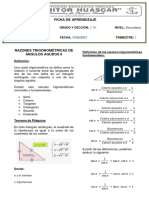 2b Sec - Trigonometria - Clase 8 (Razones Trigonometricas II) - 10-05-2021 - Prof Zegarra