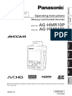 AG-HMR10P AG-HMR10E: Operating Instructions