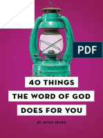 40 Things The Word of God Does For You