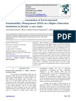 Potential For Implementation of Environmental Sustainability Management (ESM) in A Higher Education Institution in Brazil: A Case Study