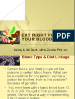 Eat Right For Your Blood Type: Safety & QC Dept., M+W Zander Phil. Inc