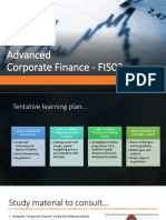 Lecture Notes 1 - Corporate Finance Corporate Governance