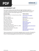 USA University List