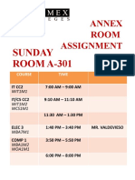 Annex Room Assignment