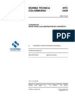 NTC 3459 - Agua para La Elaboración de Concreto