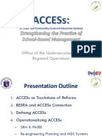 Access and The Revised SBM