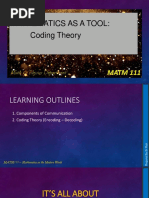 Mathematics As A Tool: Coding Theory: Math & Physics Department