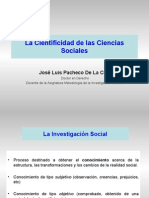 La Cientificidad de Las Ciencias Sociales