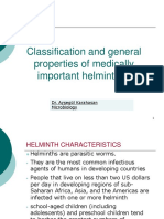 Classification and General Properties of Medically Important Helminthes