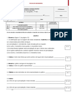 Ficha de Geografia - Biomas e Relevo