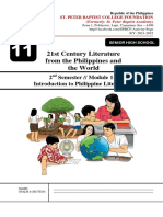 Module 1-21st Century Literature From The Philippines and The World