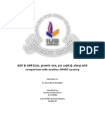 GDP & GNP (Size, Growth Rate, Per Capita) : Along With Comparison With Another SAARC Country