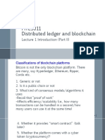 FITE3011 Distributed Ledger and Blockchain: Lecture 1 Introduction (Part II)