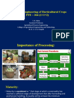 Post Harvest Engineering of Horticultural Crops