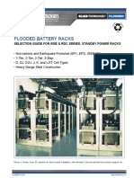 Flooded Battery Racks: Selection Guide For RDB & RDC Series, Standby Power Racks