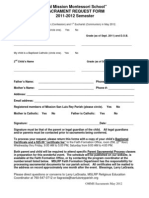 OMMS Sacrament Request Form