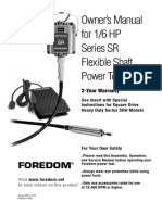 Owner's Manual For 1/6 HP Series SR Flexible Shaft Power Tools