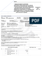 Indian Income Tax Return: (Refer Instructions For Eligibility)