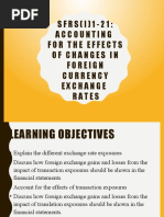 S F R S (I) 1 - 2 1: Accounting For The Effects of Changes in Foreign Currency Exchange Rates