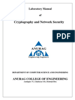 Cryptography and Network Security: Laboratory Manual of