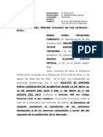 Solicita Se Notifique Liquidación y Se Haga Nueva Liquidación Doris