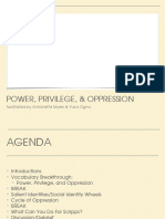 Power, Privilege, & Oppression: Facilitated by Antoinette Myers & Yuka Ogino