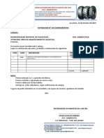 Formato Cotizacion Automotriz Multillantas Del Sur - Generador Electrico