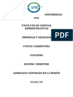 Informe Ejecutivo Liderazgo Centrado en La Misión