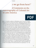 "Where Do We Go From Here?": Themes and Comments On The Historiography of Colonial Art in Latin America