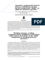 Gutiérrez Martínez Et. Al (2011) - Memoria Operativa, Comprensión Lectora, Inteligencia y Rendimiento Escolar .