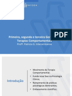 Aula 1 - Primeira, Segunda e Terceira Geração de Terapia Comportamental