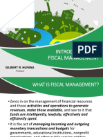 Introduction To Fiscal Management: Gilbert R. Hufana