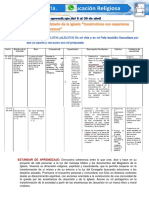 Experiencia de Aprendizaje Estuidiantes 3ro y 5to