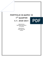 Portfolio in Mapeh 10