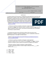 Mobilismo Geológico e A Teoria Da Tectónica de Placas (Teste Sem Correção)